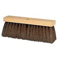 16" Brown Poly Bristle Street Broom, Case Of 6