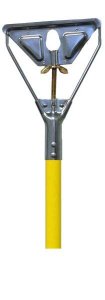 54" X 1 1/8" Wing Nut Mop Handle Quick Change Lacquered Wood, Case Of 12