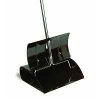 Black Metal Lobby Dust Pan With Lid, Case Of 6