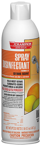 Champion Spray Disinfectant, Citrus Scent, 16.5 Oz, Case Of 12