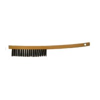 Curved Handle Wire Scratch Brush With Scraper, Case Of 12