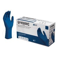 GlovePlus HD Blue Latex Exam Gloves - Medium