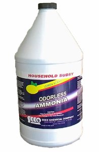 Lemon Scented Odorless Ammonia, Case Of 4 Gallons