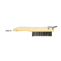 Shoe Handle Wire Scratch Brush With Scraper, Case Of 12