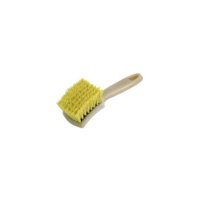 Sidewall Tire Brush - Crimped Cream Plastic Fiber, Case Of 12