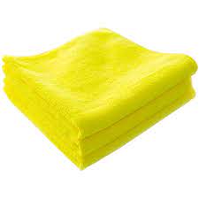 Yellow Microfiber Towels, 16x16, Case Of 200